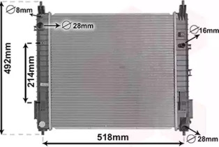 VAN WEZEL 33012710 -  Радиатор, охлаждение двигателя